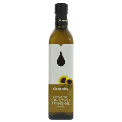 Clearspring Organic Sunflower Frying Oil - Neutral taste for cooking & salads. Vegan & healthy choice. No VAT charged.