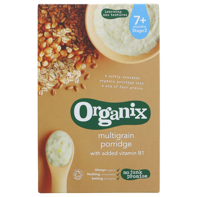 Organix Multigrain Porridge - Organic Vegan Breakfast Cereal for Babies & Kids. No added VAT!