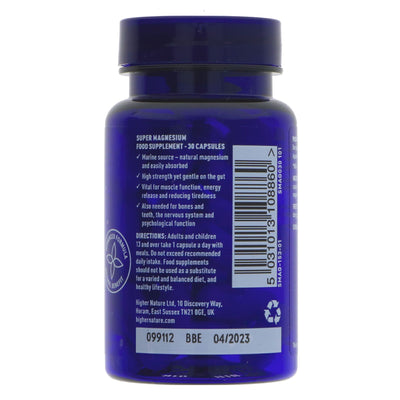 Super Magnesium 300mg - Boost energy, support heart health, and improve nervous system function with this vegan, bioavailable source from coastal Ireland.