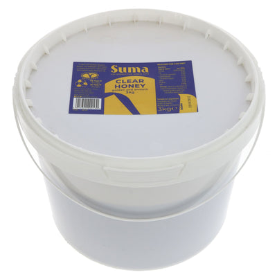 Suma's Wildflower Pure Clear Honey - 3KG. 100% pure, fruity blend with mellow toffee & aromatic notes. Perfect for everyday use.