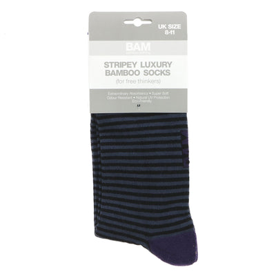 Bamboo Clothing | Mixed Narrow Stripe Socks 8-11 - Colours may vary | 1