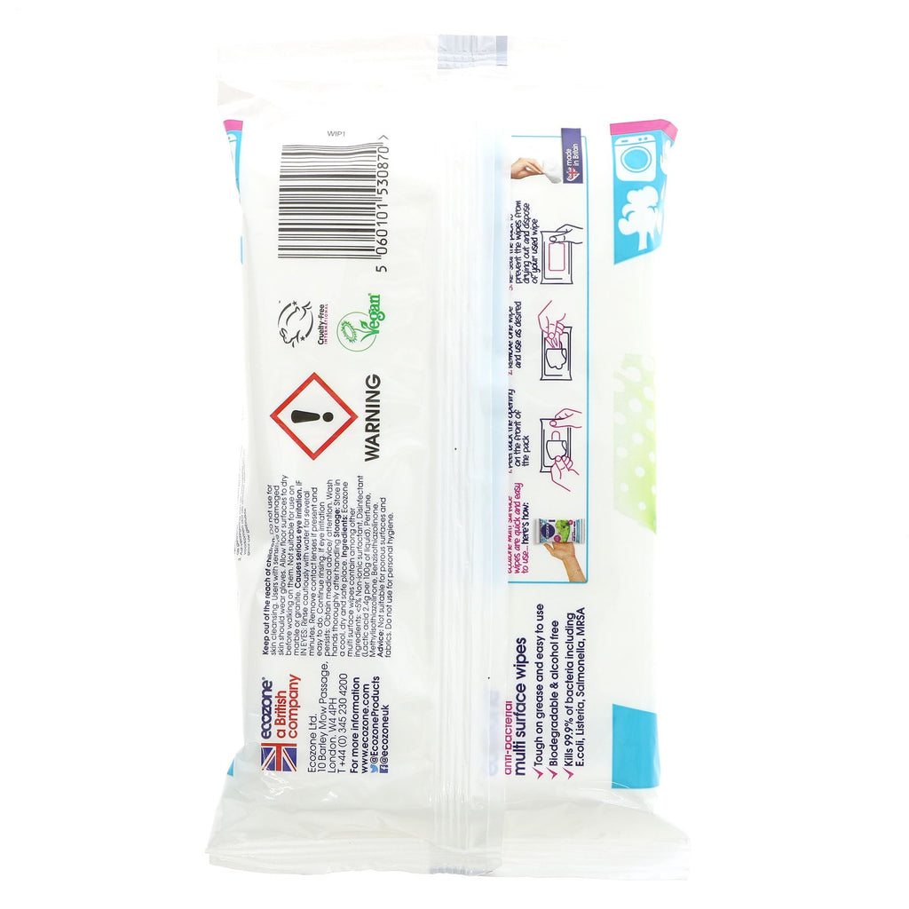 Ecozone | Multi Surface Wipes - Anti Bac | 40