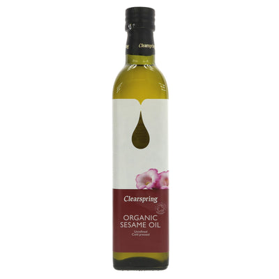 Clearspring Organic Sesame Oil - rich nutty flavor perfect for enhancing your Asian or macrobiotic recipes, vegan & healthy!