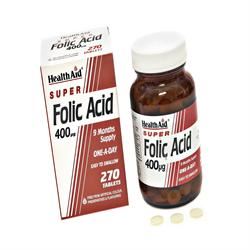 HealthAid | Folic Acid 400ug (9 month supply) Tablets 270's | 270 tablet