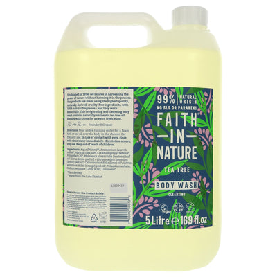 Faith In Nature | Body Wash - Tea Tree | 5L