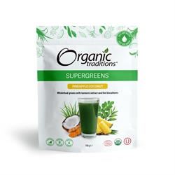 Organic Traditions | Organic Super Greens with Pineapple and Coconut 100g | 100g