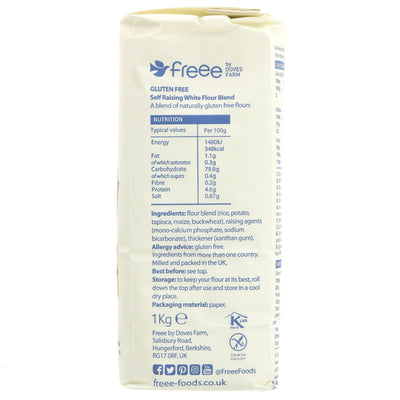 Gluten-free self-raising flour made with rice, potato, tapioca, maize, and buckwheat. Perfect for vegan baking.