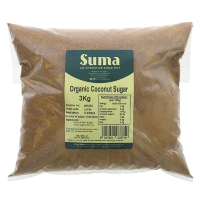 SUMA BAGGED DOWN - ORGANIC | Coconut Palm Sugar, Organic | 1 x 3kg