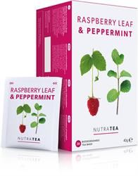 Nutratea | Nutra Raspberry Leaf & Peppermint - 20 Herbal Tea Bags | 20 sachet