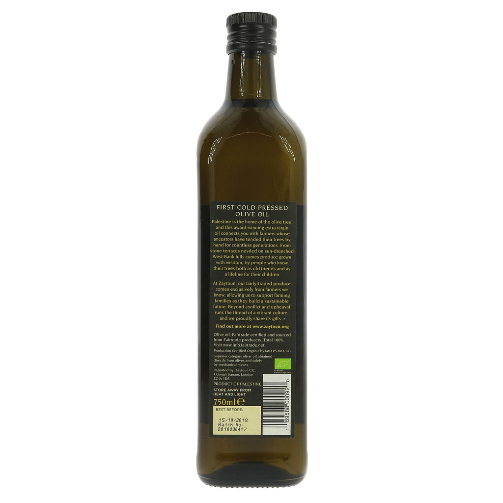 Zaytoun | Olive Oil - Organic Fairtrade | 750 ML