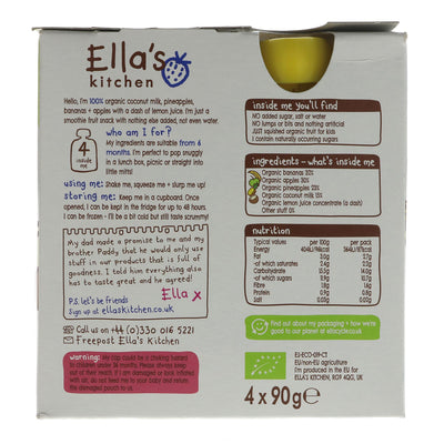 Ella's Kitchen | The White One - Multi Pack | 4 X 90G