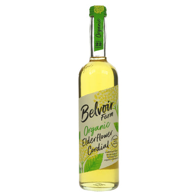 Belvoir Organic Elderflower Cordial - Refreshing guilt-free drink from elderflowers & organic lemons. Vegan, GF, no added sugar!