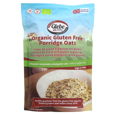 Glebe Farm's Organic Gluten-Free Porridge Oats - Perfect for a healthy breakfast, vegan-friendly and no VAT.