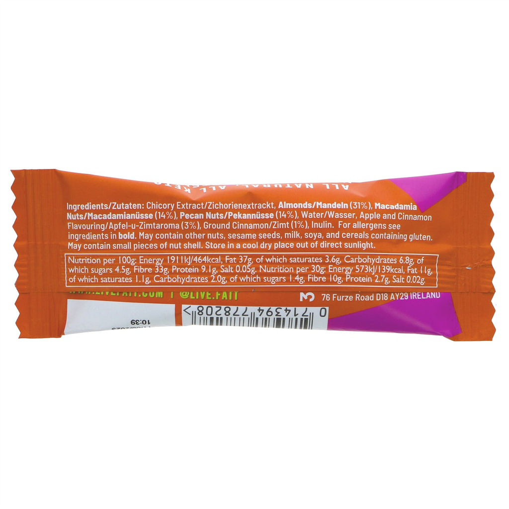 Fatt Bar | Fatt Apple + Cinnamon Bar | 30g