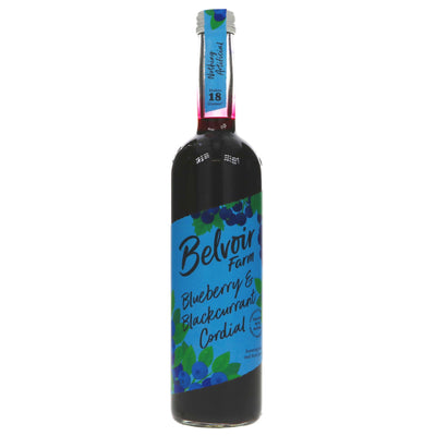 Belvoir Blueberry Blackcurrant Cordial - Gluten-Free, Vegan & No Added Sugar. Perfect refreshing drink or cocktail mixer.