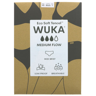 Wuka Ultimate Medium Flow XS: Eco-friendly, reusable period pants with Vegan Tencel Modal fabric. Holds 2-3 tampons and saves 200 from landfill.