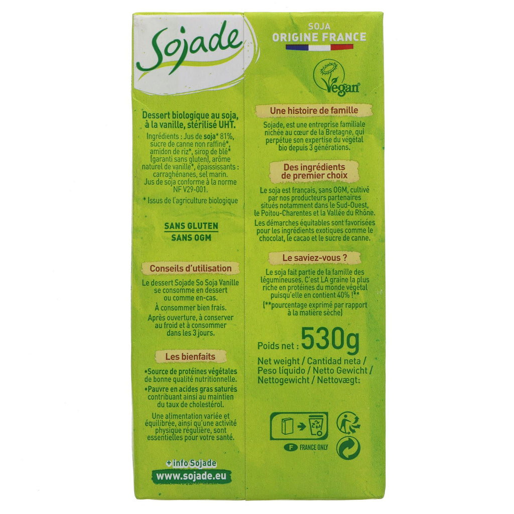 Sojade | Vanilla Soya Dessert - with screwtop | 530ml