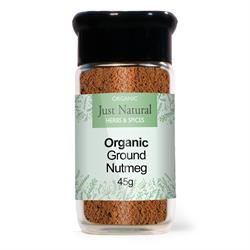 Just Natural Herbs | Organic Ground Nutmeg (Glass Jar) 50g | 50g