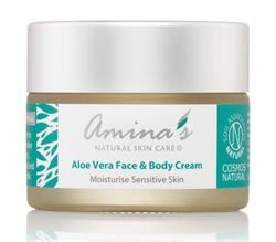 Amina's Natural Skincare | Aloe Vera Face & Body Cream for Sensitive Skin 50ml | 50ml