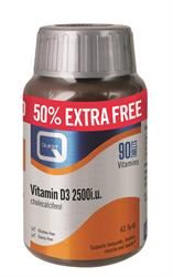 Quest | VITAMIN D 2500i.u (50% EXTRA FREE) | 60+30 tablet