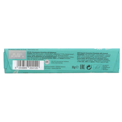 Vivani | Crunchy Coconut Chocolate Bars | 35G