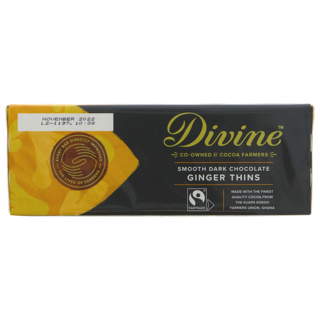 Divine | Dark Chocolate Ginger Thins | 200g