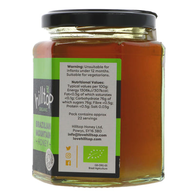 Hilltop Honey | Organic Brazilian Mountain | 340g