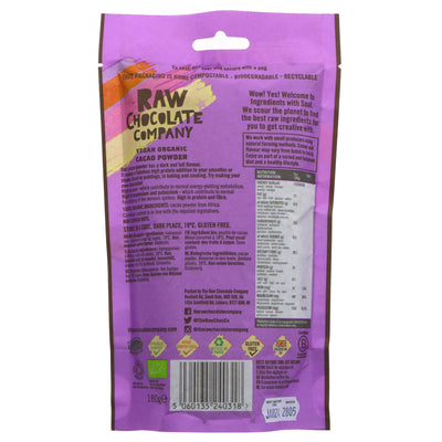 Raw Chocolate Company | Raw Cacoa Powder | 180G