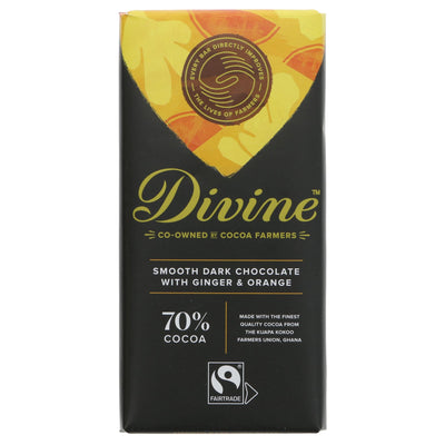 Divine | Dark Choc With Ginger & Orange | 90g