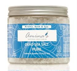 Amina's Natural Skincare | Pure Natural Bath Dead Sea Salts 450g | 450g