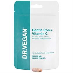 Dr Vegan | DR.VEGAN Gentle Iron (18mg) & Vitamin C (80mg) | 30 capsule