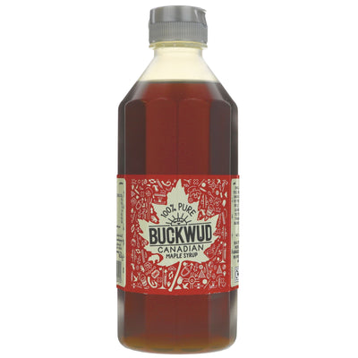 Buckwud Maple Syrup, all-natural sweetness from Canadian maple sap. Gluten-free, vegan, and perfect for sweetening breakfast or coffee.