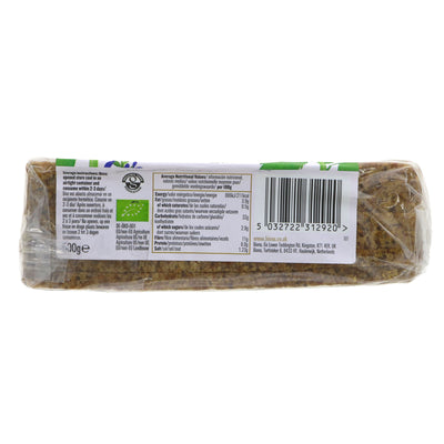 Organic Vegan Rye Bread with Chia and Flax by Biona - 500g, made with no added yeast. Perfect for breakfast or snack.