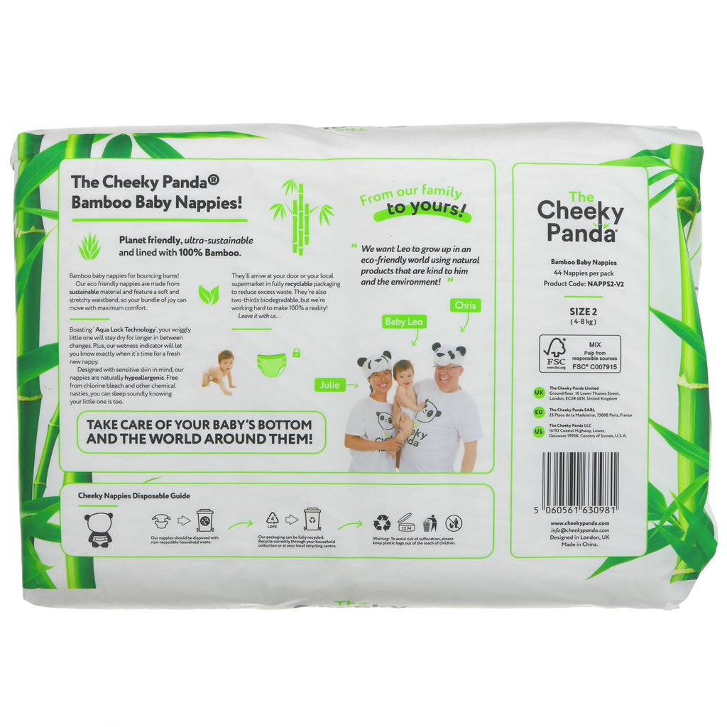 The Cheeky Panda | Bamboo Nappies Size 2, 3-8kg | 44