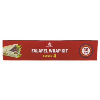 Cypressa's Vegan Falafel Wrap Kit - Make a tasty & nutritious meal in 30mins! Includes flatbreads, herb sauce, seasoning mix & chilli sauce.