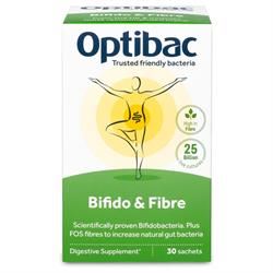 Optibac Probiotics | Bifidobacteria & Fibre 30 sachets | 30 sachet