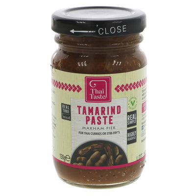 Thai Taste Tamarind Paste, 130g: Tangy & sour flavour for Asian dishes. Authentic Thai taste. Gluten-free, vegan & no added sugar.