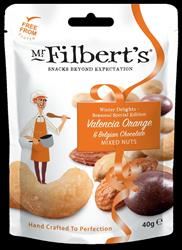 Mr Filberts | Mr Filberts Valencia Orange & Belgian Chocolate Mixed Nuts 40g | 40g