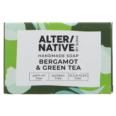 Alter/Native | Boxed Soap Bergamot & Green Tea - Uplifting - with green tea leaf | 95g