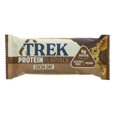 Gluten-free, vegan Cocoa & Oat Protein Flapjack with 9g of protein, perfect for breakfast, snacks or post-workout fuel. Try it today!