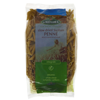 La Bio Idea Wholewheat Penne: guilt-free, organic and vegan pasta perfect for a healthy meal. No VAT charged.