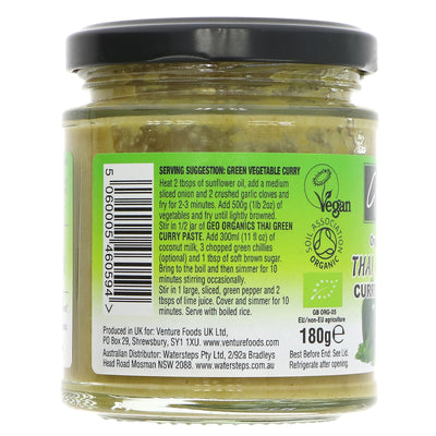 Geo Organics | Thai Green Curry Paste | 180g