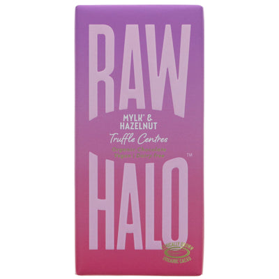 Indulgent Mylk Hazelnut Truffle Bar | Organic, Vegan, Gluten-Free & No Added Sugar - Raw Halo