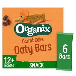 Organix | Organix Carrot Cake Organic Soft Oat Snack Bars Multipack (6x23g) | 6 x 23g box