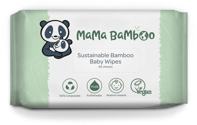 Mama Bamboo | Eco Baby Wipes | 60pc