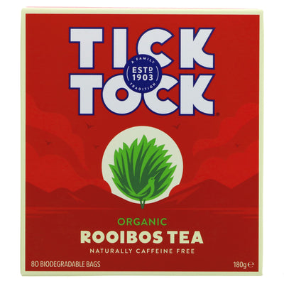 Organic and Vegan Tick Tock Rooibos Tea - 80 Bags