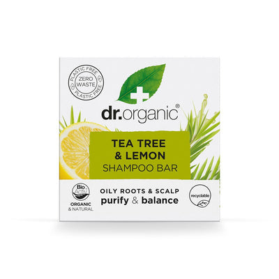 Dr Organic | Tea Tree & Lemon Shampoo Bar | 75g