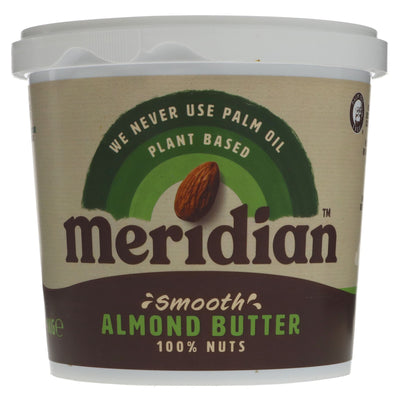 Meridian's Vegan Almond Butter - Smooth, Creamy & Delicious! Perfect for Toast, Smoothies & Fruit Dips. 1KG