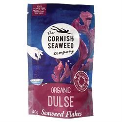 The Cornish Seaweed Company | Flaked Organic Dulse Flakes. 40g | 40g