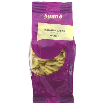 Suma Whole Banana Chips - No Added Sugar, Vegan, 250g